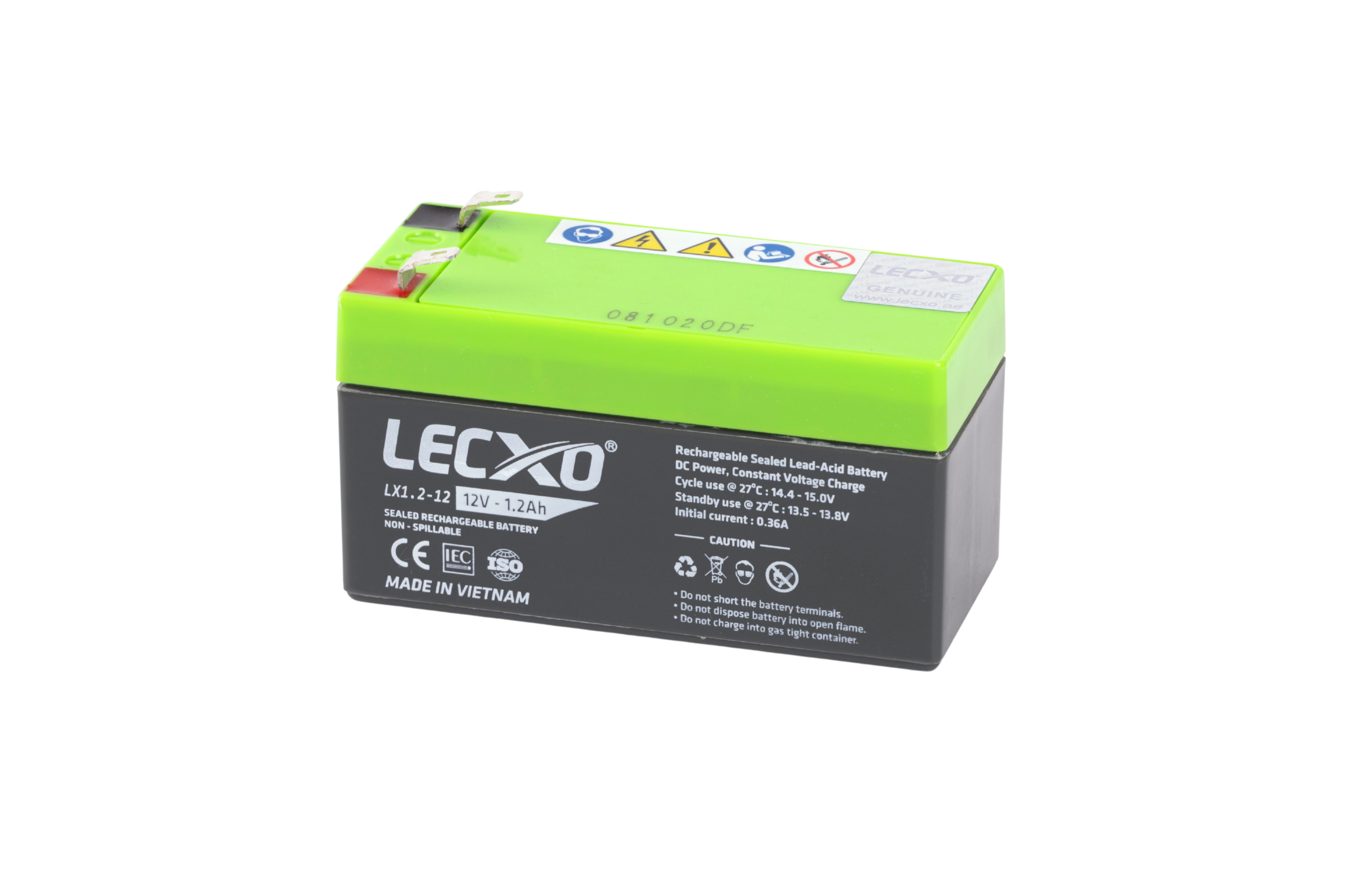 Rechargeable Sealed Lead Acid Battery 12V 1.2AH - Image 2