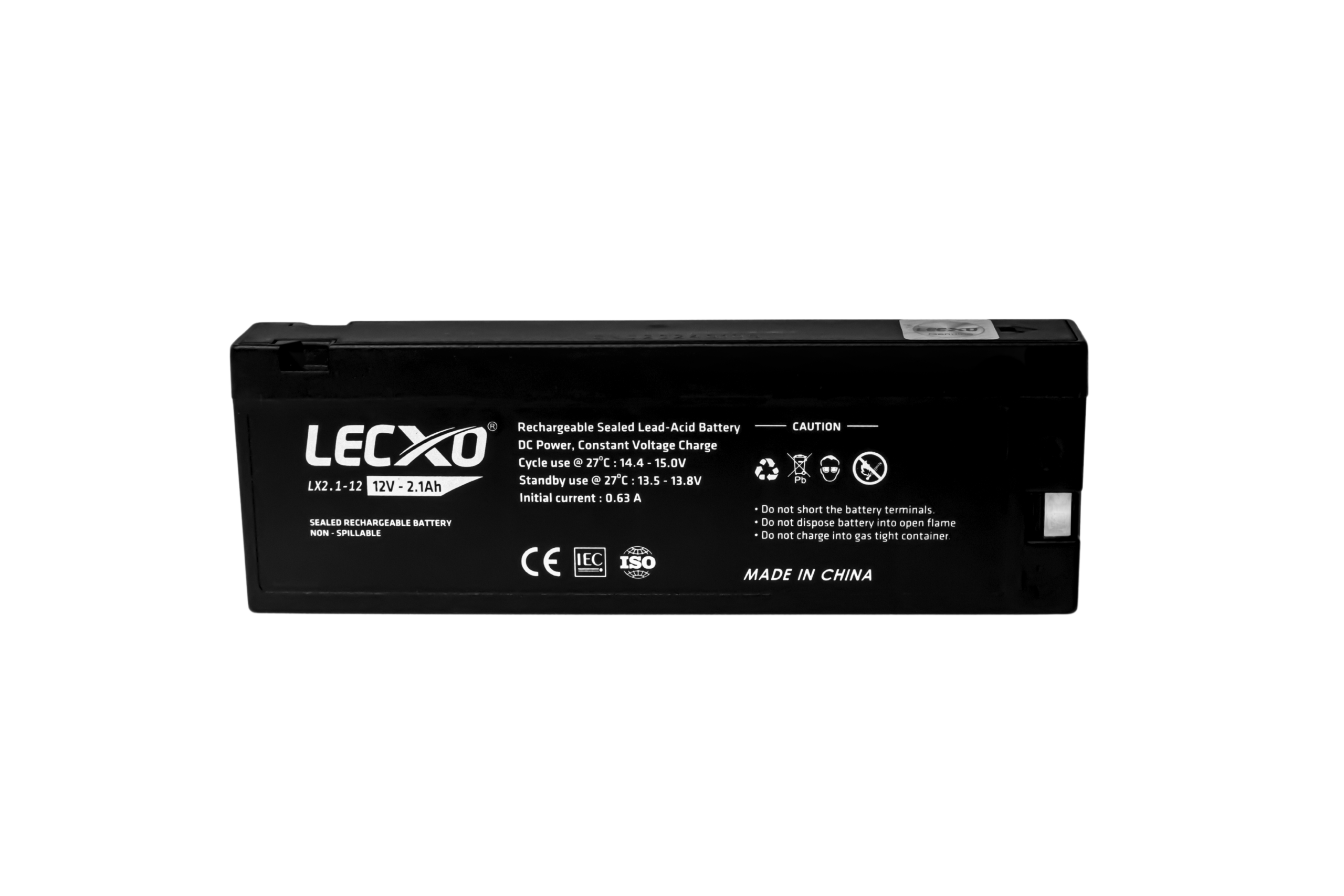 Rechargeable Sealed Lead Acid Battery 12V 2.1AH