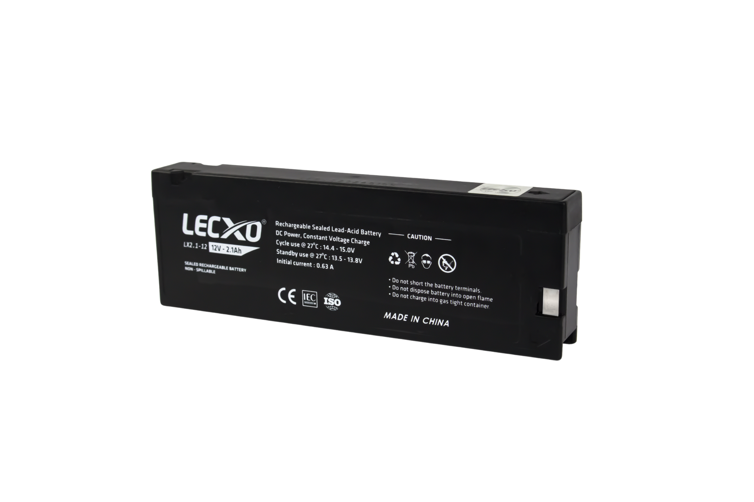 Rechargeable Sealed Lead Acid Battery 12V 2.1AH - Image 3