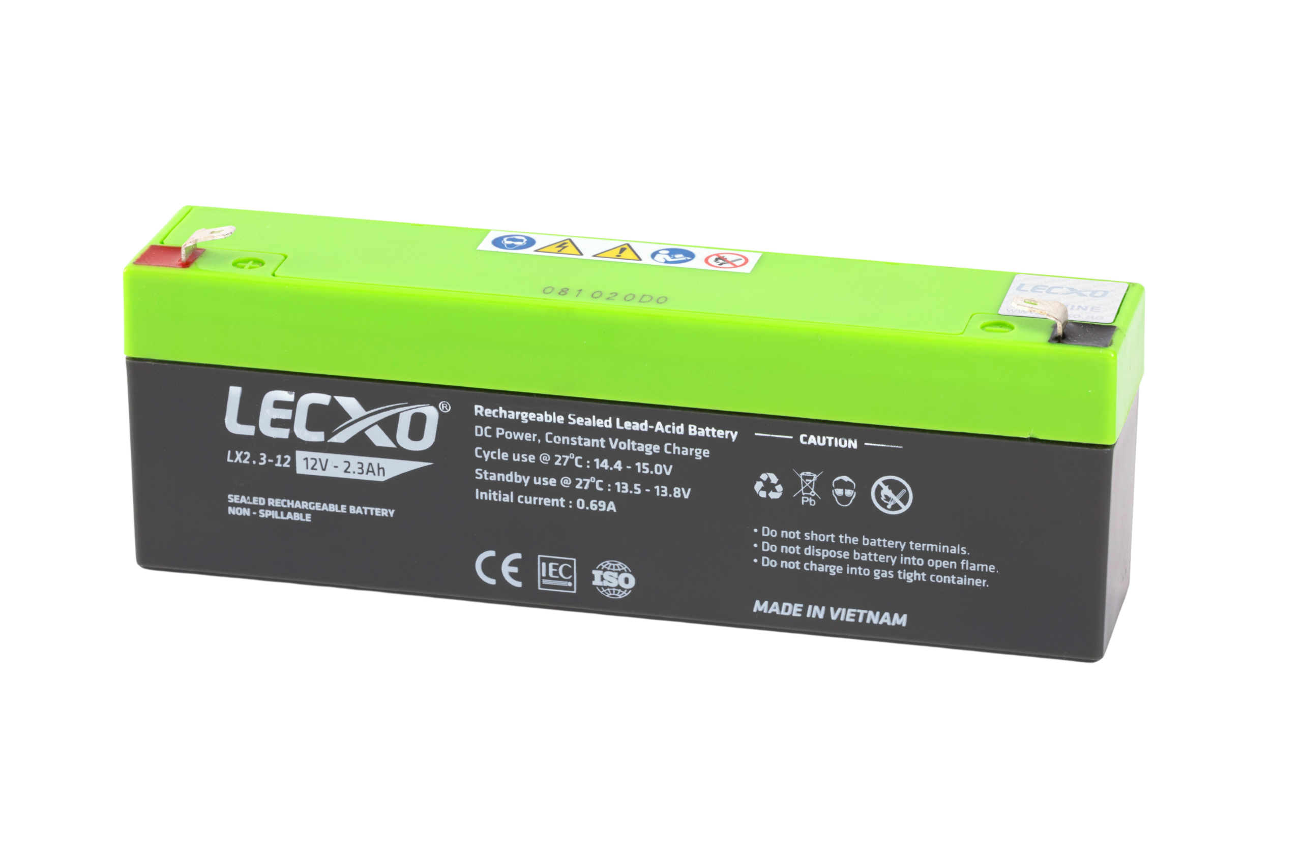 Rechargeable Sealed Lead Acid Battery 12V 2.3AH - Image 2