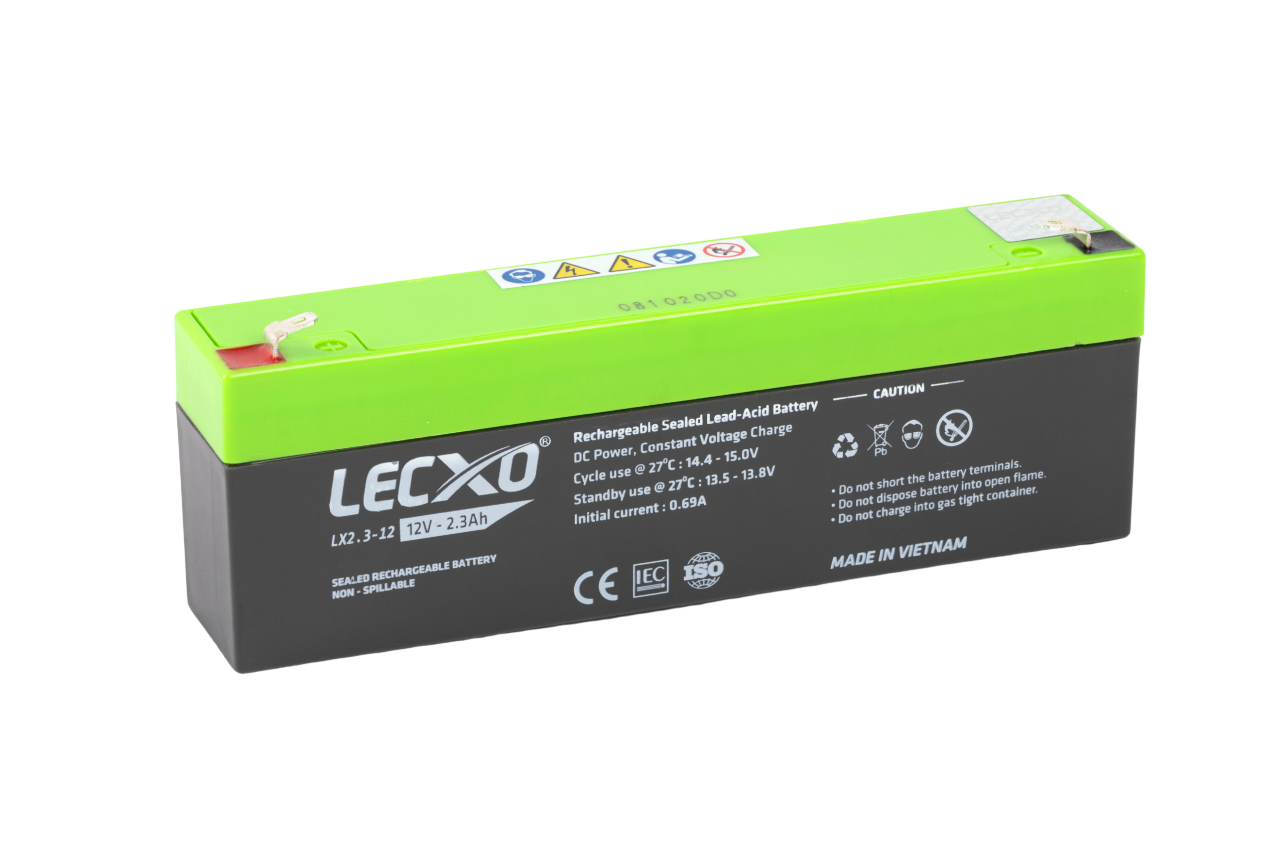 Rechargeable Sealed Lead Acid Battery 12V 2.3AH - Image 3