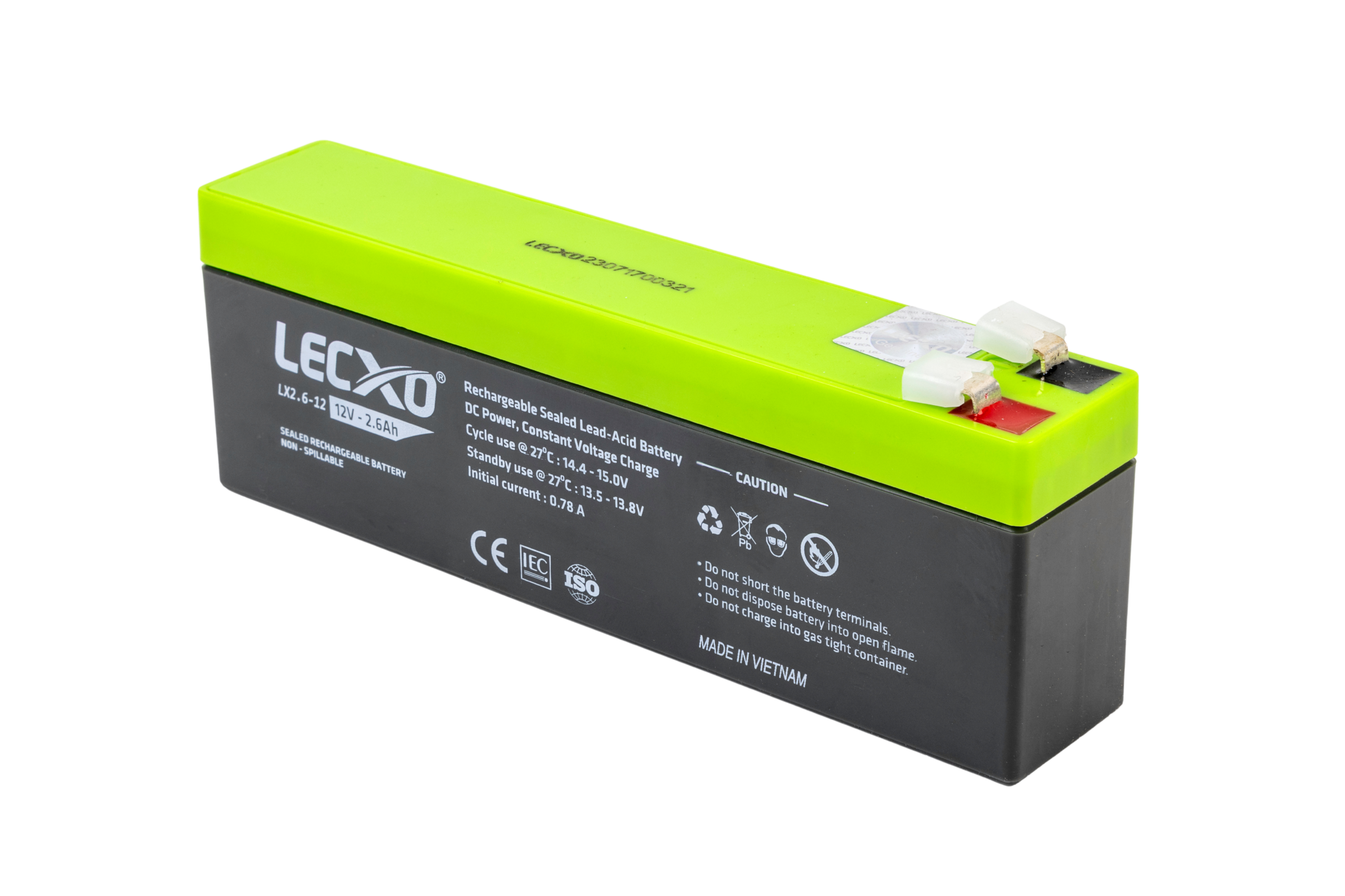 Rechargeable Sealed Lead Acid Battery 12V 2.6AH - Image 2