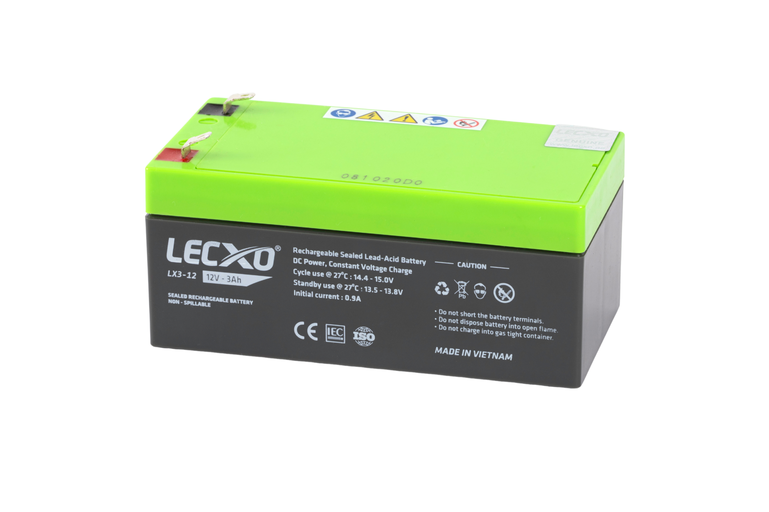Rechargeable Sealed Lead Acid Battery 12V 3AH - Image 2