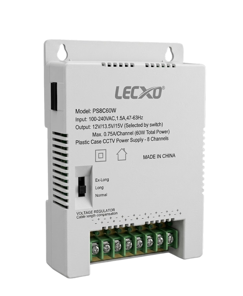 CCTV Plastic Power Supply <br>60W 8-Channel - Image 2