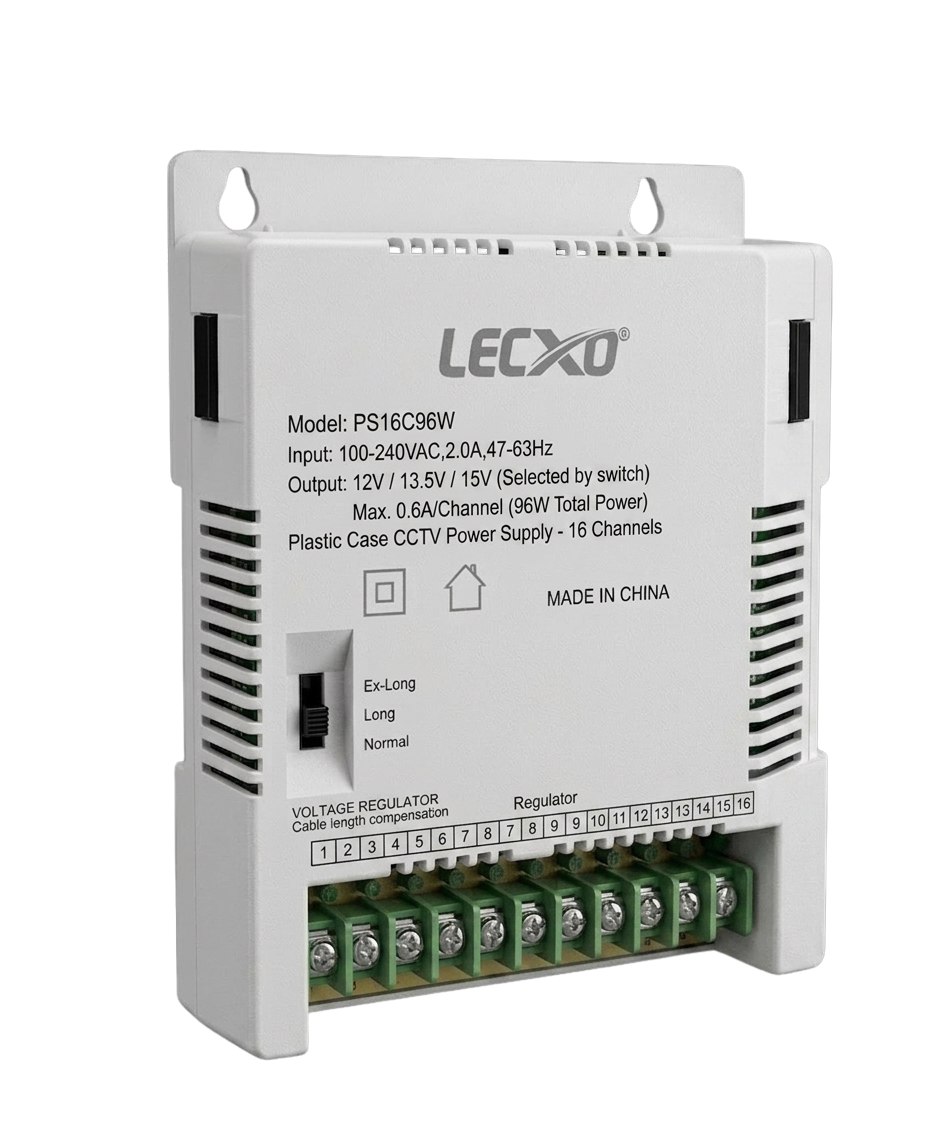 CCTV Plastic Power Supply <br>96W 16-Channel - Image 2